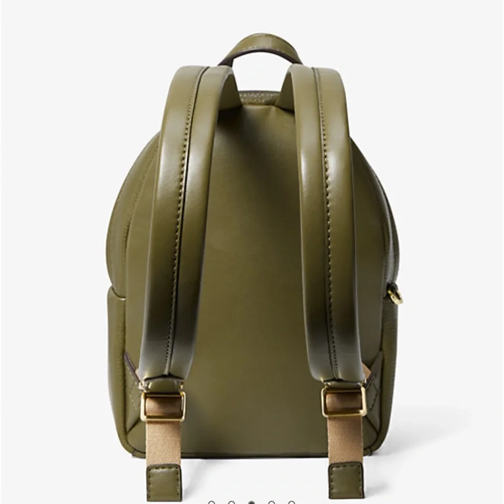 MICHAEL KORS Maisie Extra-Small Pebbled Leather 2-in-1 Backpack Olive NWT
